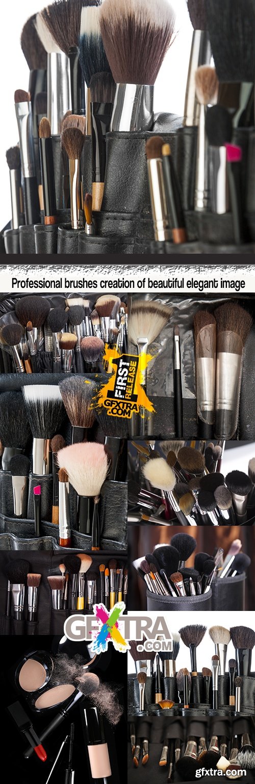 Professional brushes creation of beautiful elegant image