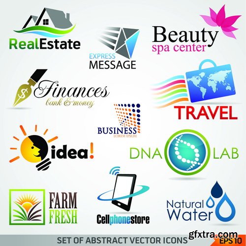 Business, logos, and, symbols, vector, 4