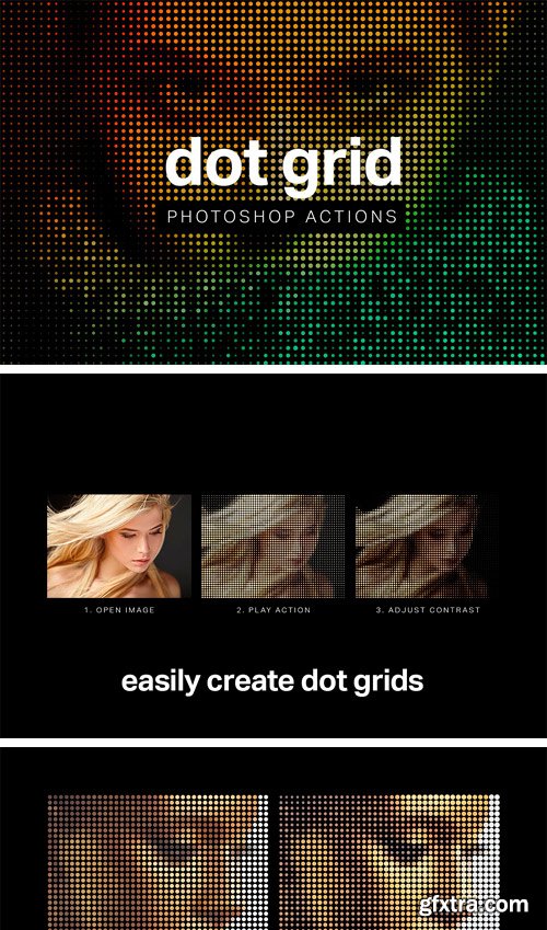 CM - Dot Grid Photoshop Actions 2173006