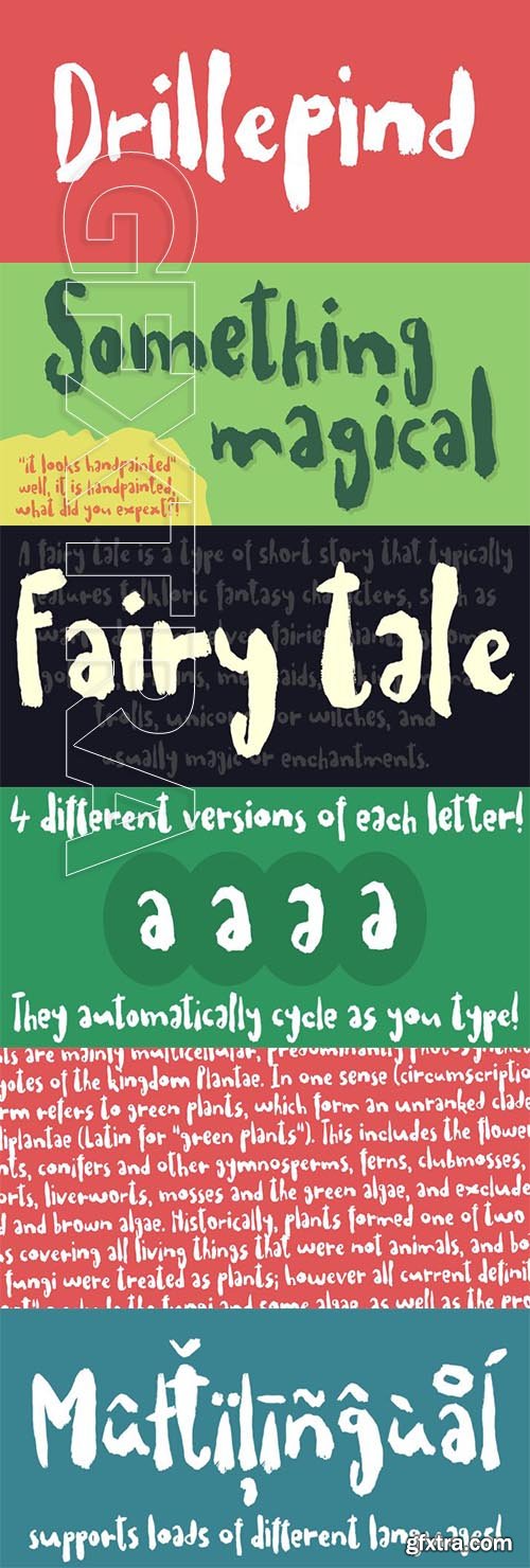 Drillepind font family