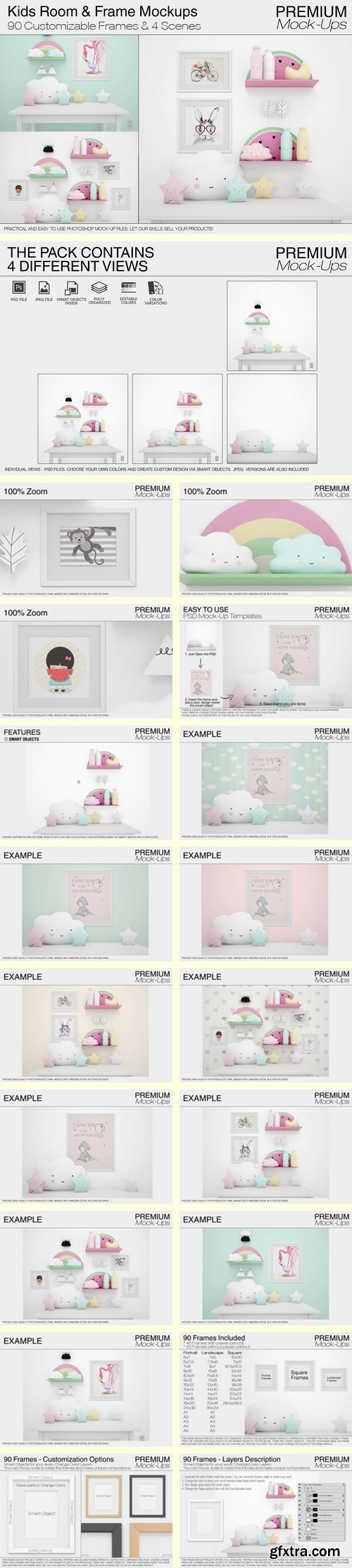 Kids Room & Frame Mockups 1975385