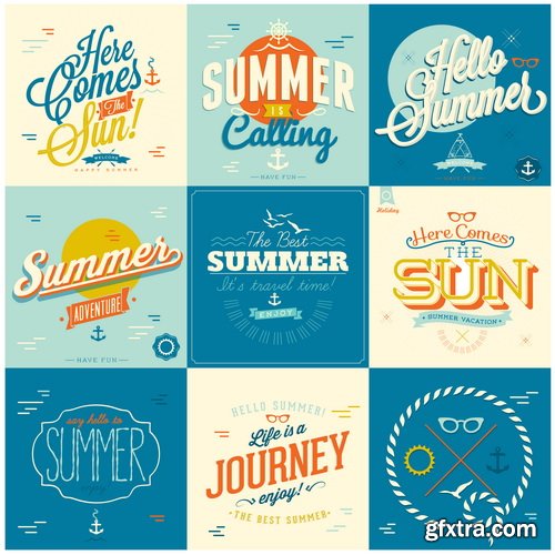 Summer Design Elements Collection #1, 25xEPS