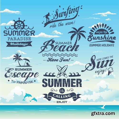 Summer Design Elements Collection #1, 25xEPS