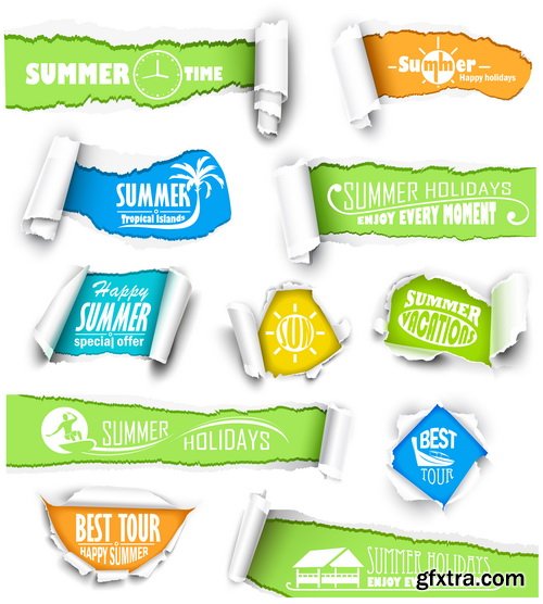 Summer Design Elements Collection #1, 25xEPS