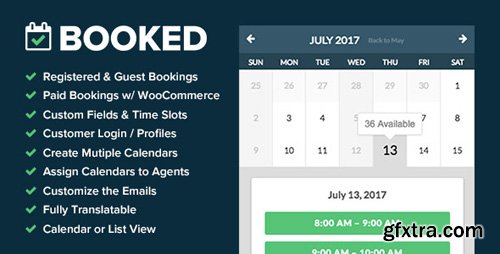 CodeCanyon - Booked v2.0.9 - Appointment Booking for WordPress - 9466968