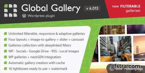 CodeCanyon - Global Gallery v6.013 - Wordpress Responsive Gallery - 3310108