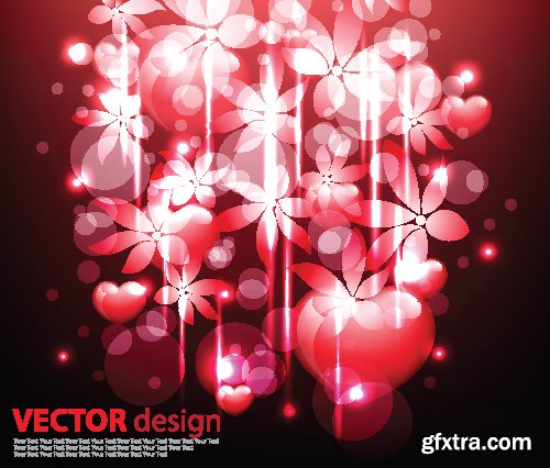 Romantic Vector Backgrounds with Flowers #7, 25xEPS Romantic Vector Backgrounds with Flowers #7, 25xEPS