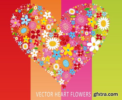 Romantic Vector Backgrounds with Flowers #7, 25xEPS Romantic Vector Backgrounds with Flowers #7, 25xEPS