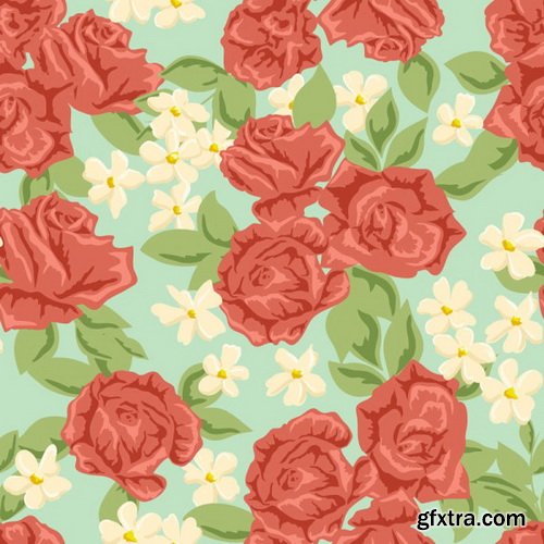 Romantic Vector Backgrounds with Flowers #7, 25xEPS Romantic Vector Backgrounds with Flowers #7, 25xEPS