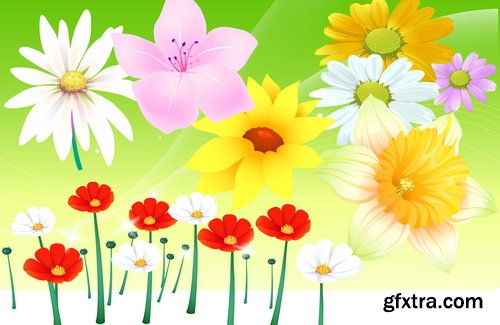 Romantic Vector Backgrounds with Flowers #7, 25xEPS Romantic Vector Backgrounds with Flowers #7, 25xEPS