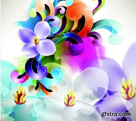 Romantic Vector Backgrounds with Flowers #7, 25xEPS Romantic Vector Backgrounds with Flowers #7, 25xEPS