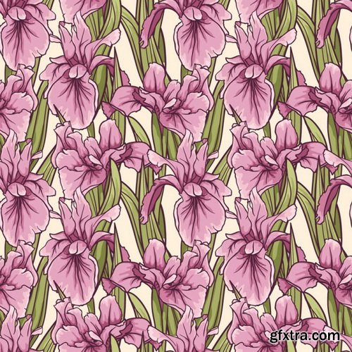 Romantic Vector Backgrounds with Flowers #7, 25xEPS Romantic Vector Backgrounds with Flowers #7, 25xEPS