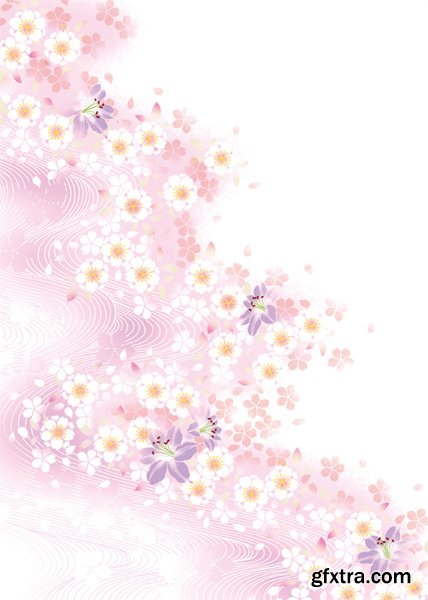 Romantic Vector Backgrounds with Flowers #7, 25xEPS Romantic Vector Backgrounds with Flowers #7, 25xEPS