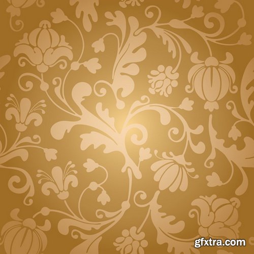 Romantic Vector Backgrounds with Flowers #6, 25xEPS