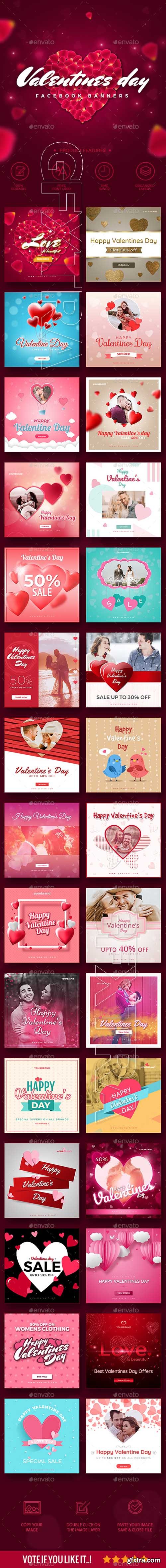 30 Valentines Day Instagram Promotion Banners 30xPSD