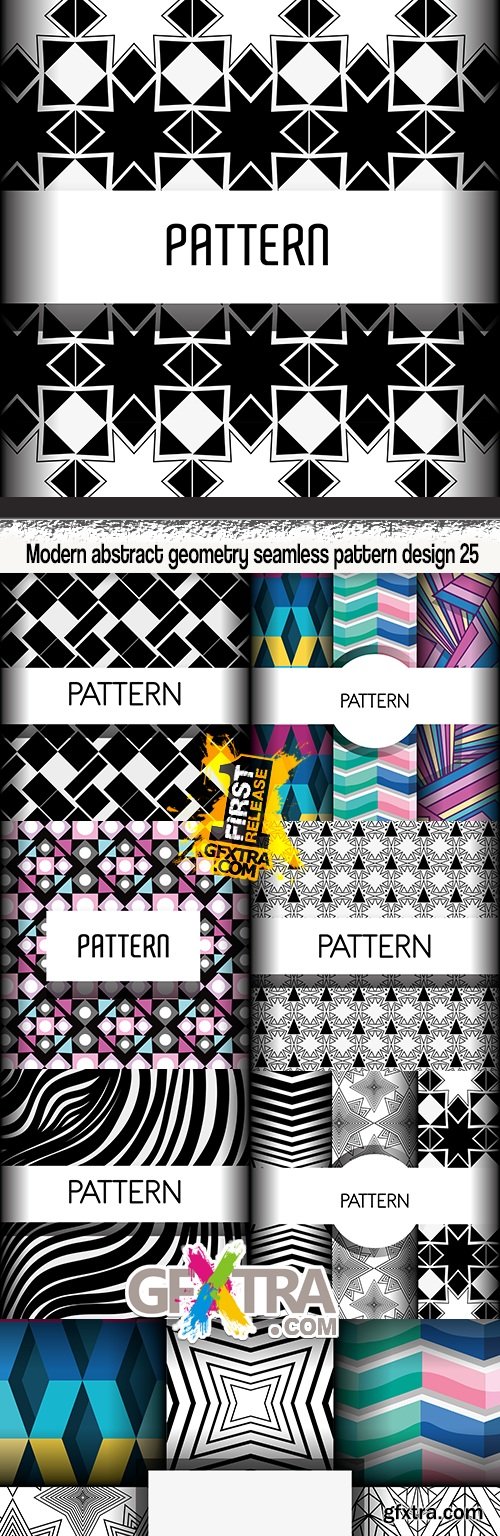 Modern abstract geometry seamless pattern design 25