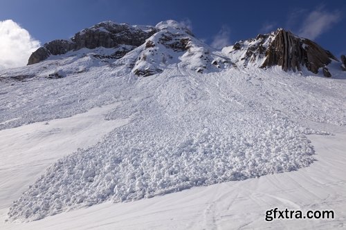 Snow avalanche winter mountain landscape 25 HQ Jpeg