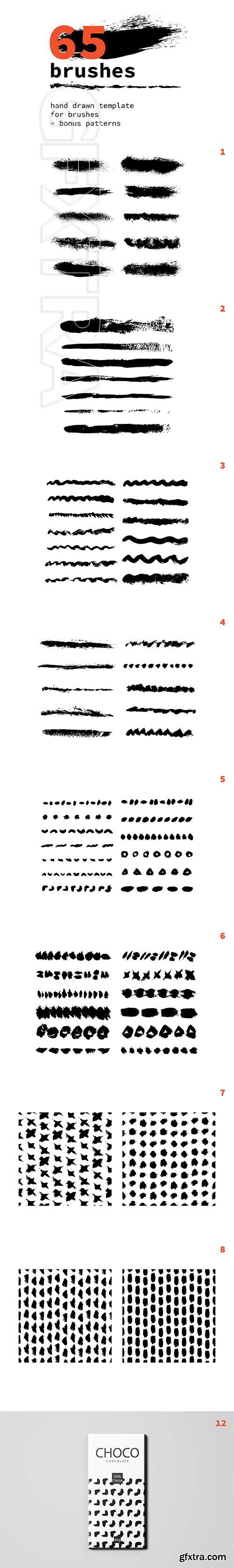 CreativeMarket - 65 Brushes + 6 patterns 2219162