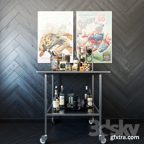 Alcohol set 3d Model