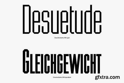 Chamfer Gothic Font Family