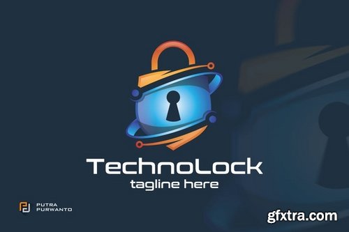 Techno Lock Techno Guard Protection  Shield - Logo Templates