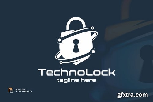 Techno Lock Techno Guard Protection  Shield - Logo Templates