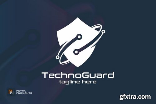 Techno Lock Techno Guard Protection  Shield - Logo Templates