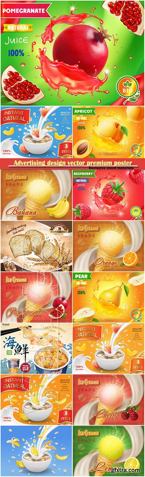 Advertising design vector premium poster, 3d illustration Advertising design vector premium poster, 3d illustration