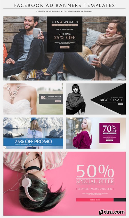 6 Facebook Ad Banners PSD Templates 6 Facebook Ad Banners PSD Templates