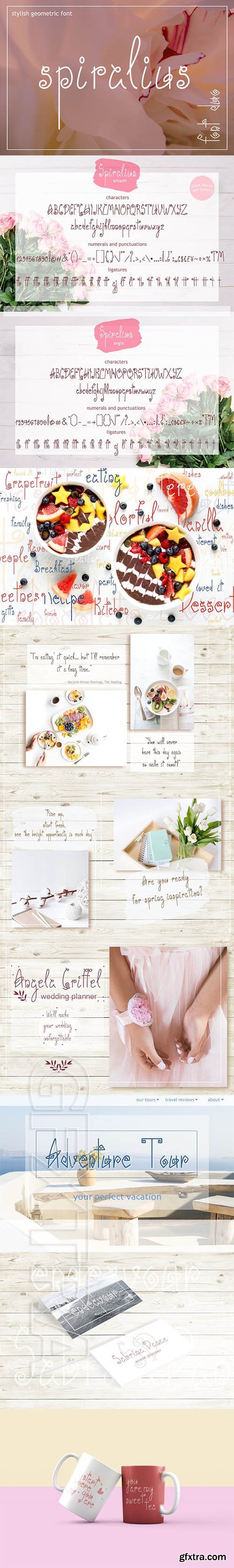 CreativeMarket - Spiralius Font Duo 2247830