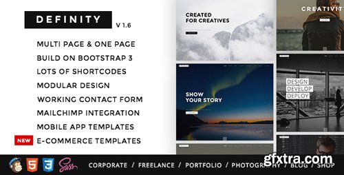 ThemeForest - Definity v1.6 - Multipurpose One/Multi Page Template - 12379946