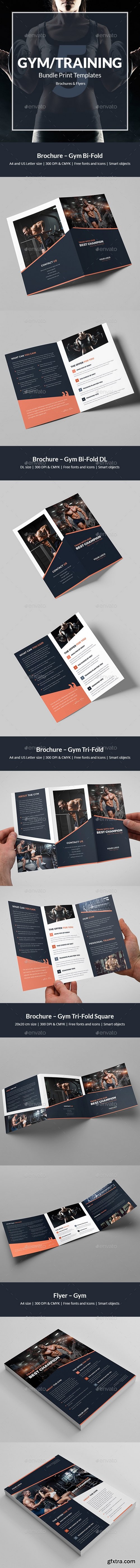 Graphicriver - Gym &ndash; Bundle Print Templates 5 in 1 21262640