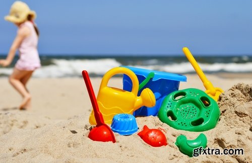 Children's Toy on the Beach Sea Vacation 25xJPG