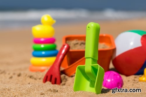 Children's Toy on the Beach Sea Vacation 25xJPG