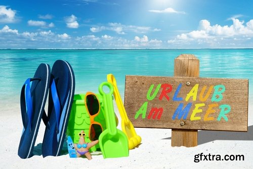 Children's Toy on the Beach Sea Vacation 25xJPG