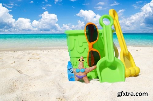 Children's Toy on the Beach Sea Vacation 25xJPG