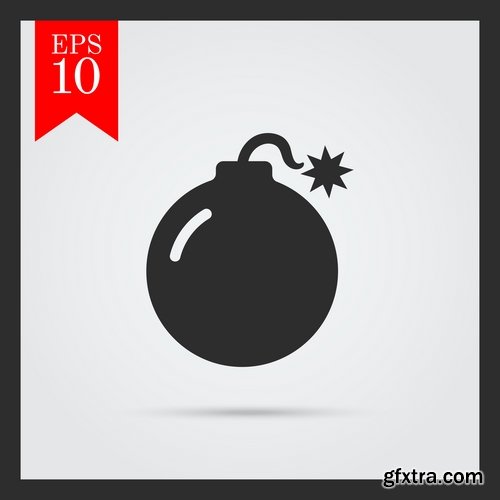 Bomb, Rocket, Projectile 25xEPS