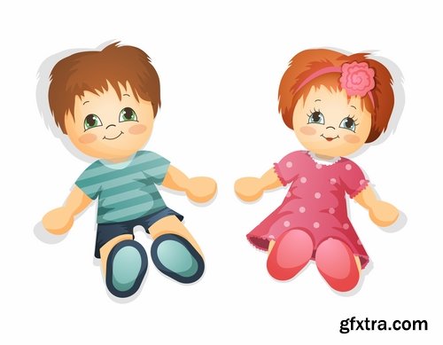 Cartoon characters vector different picture man woman man 2-25 EPS
