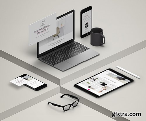 UI Isometric Psd Devices Pack UI Isometric Psd Devices Pack