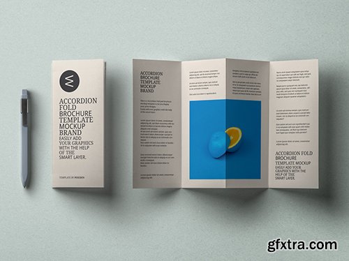 Psd Accordion Fold Mockup US A4 v2 Psd Accordion Fold Mockup US A4 v2