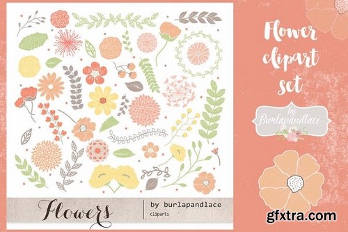 Orange spring flowers