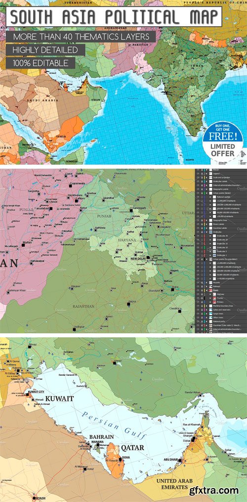 CM - Map of South Asia and Near East 2164289