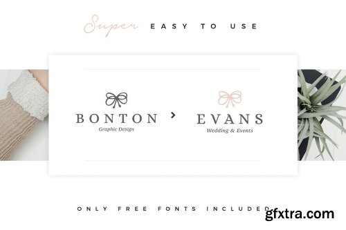 CreativeMarket 25 Delicate Feminine Logos - Vol 2 2118779