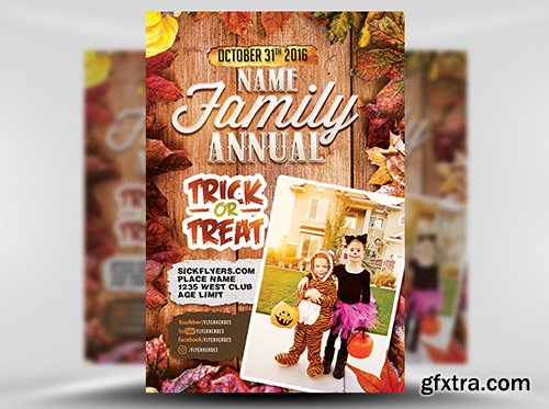 Annual Family Trick or Treat Flyer Template