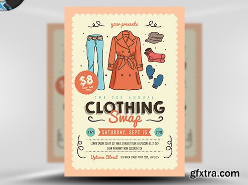 Community Clothing Swap Flyer Template