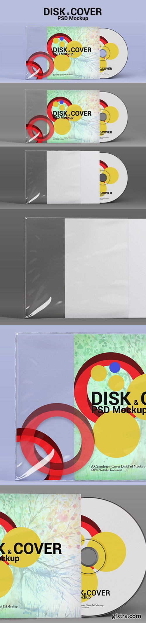 Disk & Cover PSD Mockup Template Disk & Cover PSD Mockup Template