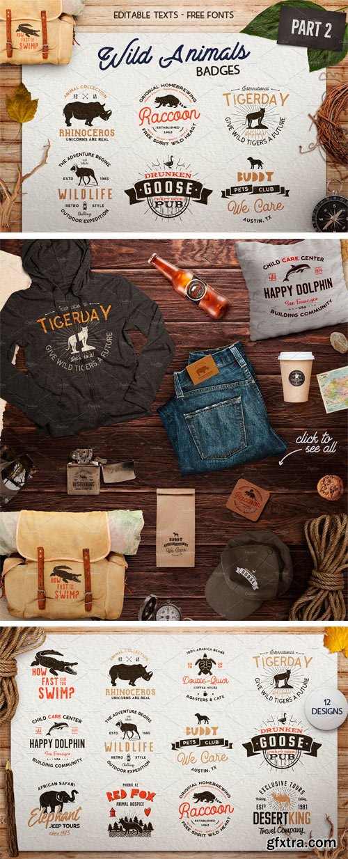 CM - 12 Wild Animals Badges [Part 2] 2194488