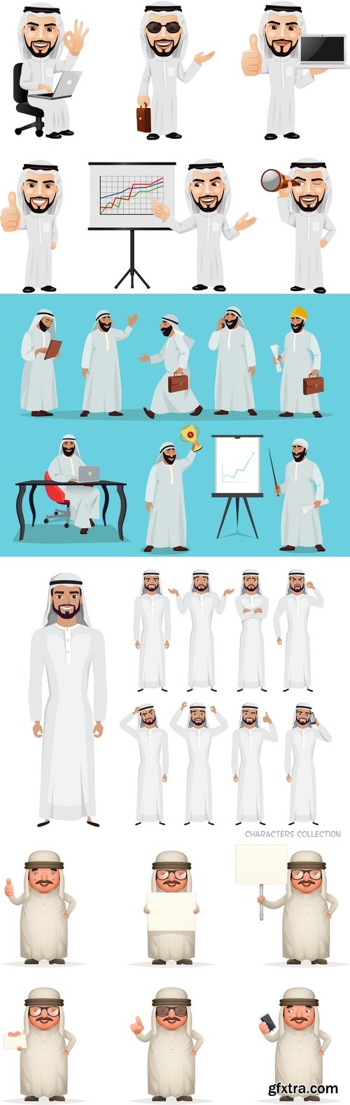 Vectors - Arabian Businessman Set 2