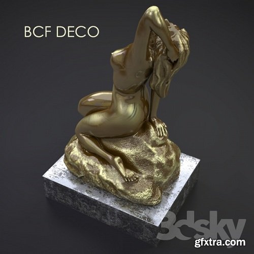 The bronze statue of the company BCF Deco