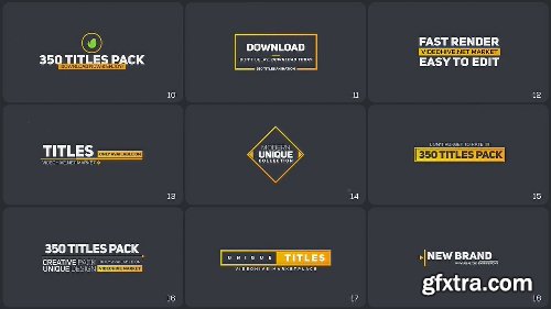 Videohive 350 Titles Animation Pack 21243068
